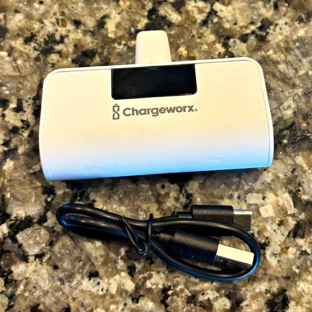 Chargeworx Fast Charge USB-C Wall Charger, White, 1-Port w/ 1ft Cable